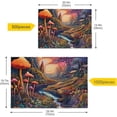 thumbnail image 4 of Colorful Landscape with Mushrooms Jigsaw Puzzle 500 Pieces, Zigsaw with Storage Bag and Reference Picture Easy to Solve Family Game Creative Gift for Friends Parents Grandparents, 4 of 6