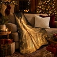 thumbnail image 3 of Celestial Angel Glow Golden Wings, Peaceful Celestial Art Scene, Warm Flannel Blanket for Living Room and Bedroom, Celestial Art Lovers Housewarming Gift, Fantasy Home Decor, 3 of 9