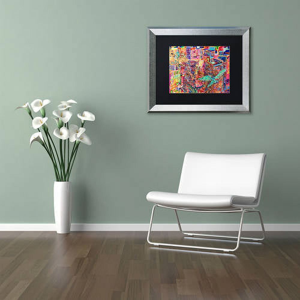 Trademark Fine Art "Friends" Canvas Art by Josh Byer, Black Matte, Silver Frame