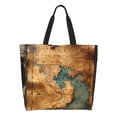 thumbnail image 1 of Fotbe Antique Map Adventure Scene Bolsa Tote Estética de Lona con Estampado para Mujer - Bolsa Reutilizable de Hombro Casual para Vacaciones, Compras, Trabajo y Gimnasio, 1 of 8