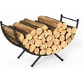 thumbnail image 1 of Support Courbé pour Bois de Chauffage, Support de Bûche en Métal Robuste pour le Rangement du Bois de Chauffage, Idéal pour les Foyers Intérieurs et Extérieurs,, 1 of 7