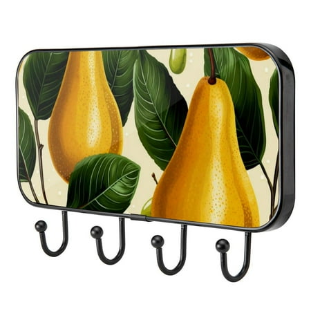 

Thanksgiving Pear Self Adhesive Towel Coat Wood Iron Hooks for Home Keys Door Outdoor Home Improvement Utility Hook