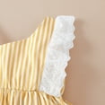 thumbnail image 7 of Baby Girl Dress 18 Months Baby Girls Stripe 24 Months Baby Girls One Shoulder Dress 1Pcs Dress,Yellow, 7 of 7