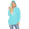 thumbnail image 2 of Womens Basic Oversized Hooded Pullover Sweatershirt Sweater, 2 of 4