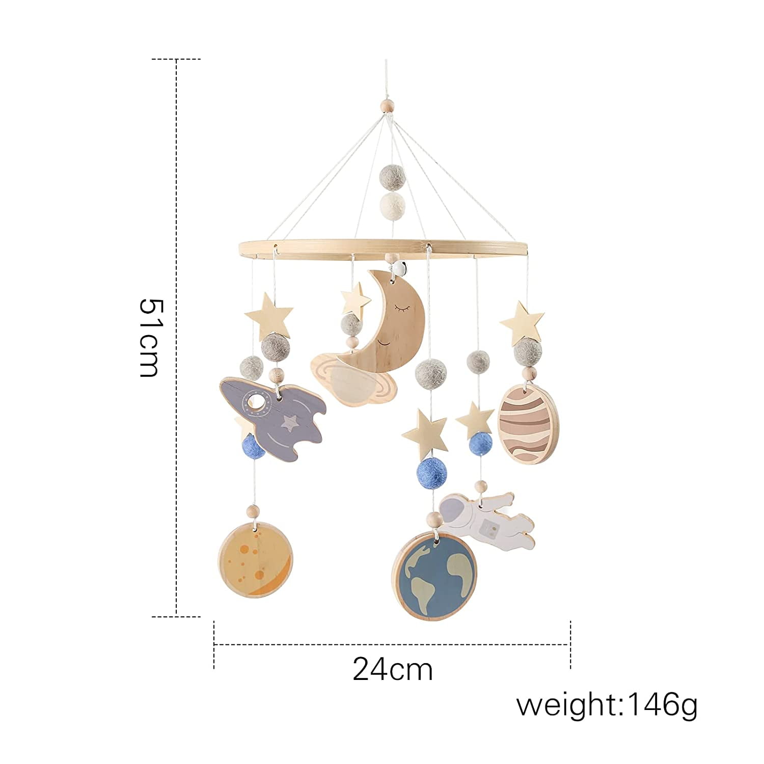 ドローイング『Baby Mobile』 Amazon.com : Goukurlsma Daisy Mobile for Crib Boho Baby Crib
