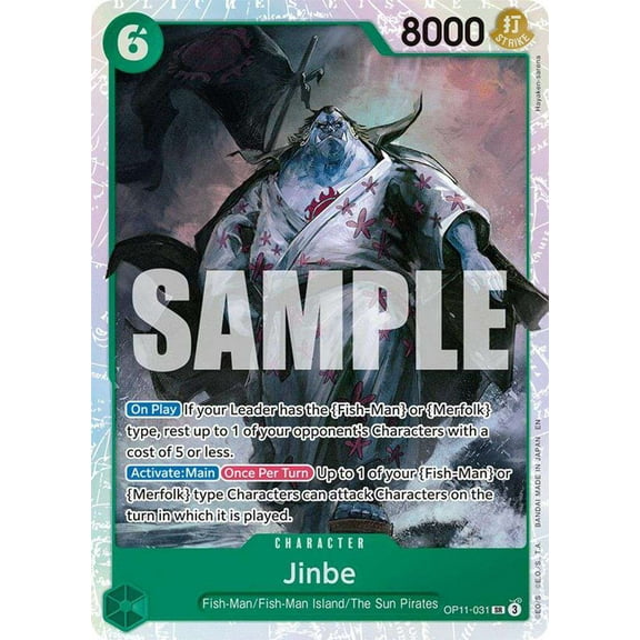 One Piece A Fist of Divine Speed Super Rare Jinbe OP11-031