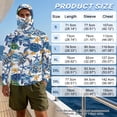 thumbnail image 6 of SEANATIVE Men's UV Protection Sun Hoodie Long Sleeve Fishing Tops Hiking Running Shirt Multi-Use Outdoor Sports Casual Top Summer Fall Outfits for Men, XL, Sea Turtle Starfish Blue White, 6 of 7