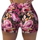 thumbnail image 2 of Balery Rose Flowers Pantalones cortos de entrenamiento estampados para mujer, sin costuras, ajustados, para gimnasio, yoga, correr, deportes, ejercicio activo, fitness.-XX-Large, 2 of 8