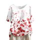 thumbnail image 1 of Tops de Lino para Mujeres Imprimir Suéter Cuello Redondo Manga Corta Superior Poliéster, Blusa de Moda Casual para la Primavera Y el Verano, 1 of 5