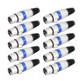 thumbnail image 2 of Adaptador de micrófono de audio, 10 piezas, conector XLR de 3 núcleos con forma de círculo azul, conector de audio de estética elegante, 2 of 9