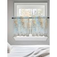thumbnail image 5 of Contemporary Yellow Blue Tree Tier Curtains 24 Inch Length,Sheer Curtains for Bedroom Living Room Window Abstract Art Oil Paiting Small Half Window Kitchen Curtains & Drapes 27.5"x24" 2 Panels, 5 of 6