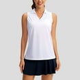 thumbnail image 2 of Holzkary Tank Top for Women Women's Sleeveless Shirts Collared V Neck Tennis Tank Tops Lightweight Basic Sleeveless Shirts Summer Tops Clothes Outfits White Xxl, 2 of 9