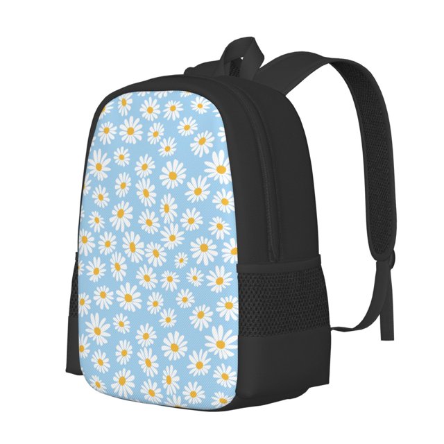 Easygdp Floral Daisy Mochila de Gran Capacidad Minimalista Ideal para Escuela, Viajes y Uso Diario