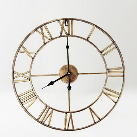 Worgeous  Vintage Wall Clock Clocks for Living Room Retro Decor Golden