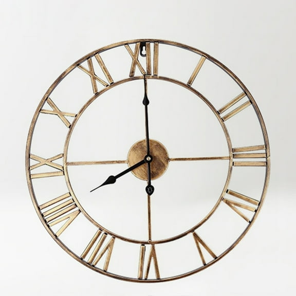 Worgeous  Vintage Wall Clock Clocks for Living Room Retro Decor Golden