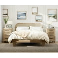 thumbnail image 2 of WAMPAT 2 Set Farmhouse Nightstand with Charging Station, End Table with Solid Wood Leg, Bedside Table with Storage Drawer&Power outlets USB Ports for Bedroom,Living Room,Oak, 2 of 7