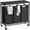 Black, variant on 3 Bag Laundry Basket Sorter Heavy Duty Rolling Lockable Wheels Laundry Hamper Cart with Ironing Board And Removable Bagsbathroom Decor And Accessories Room Decor Storage And Organization Bath Beige