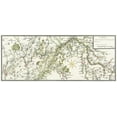 thumbnail image 2 of Vintage Maps 32x16 Black Ornate Wood Framed with Double Matting Museum Art Print Titled - Drawn map of the French lines in Brabant, 2 of 4