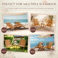 thumbnail image 3 of Vineego 3 Pieces Wood Patio Bistro Set Chaise Lounge , Outdoor Folding Acacia Furniture Set, 3 of 7