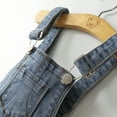 thumbnail image 6 of KIDSCOOL SPACE Little Girl Boy Ripped Denim Cute Slim Pants Jean Overalls,3-4 Years, 6 of 8