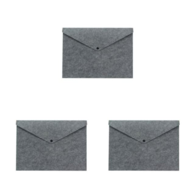 Baohd File Document Bag Artists Crafters And Sewers Stay Organized Durable Felt grey 3Set