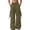 Army Green, variant on Mens Baggy Cargo Pants Lightweight Wide Leg Parachute Pants Elastic Waist Drawstring for Streetwear Fall Casual Skateboard Wear, Dark Gray, L