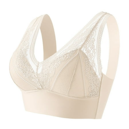 

EKOUSN Compression Wirefree High Support Bra for Women Small to Plus Size Everyday Wear Exercise and Offers Back Support