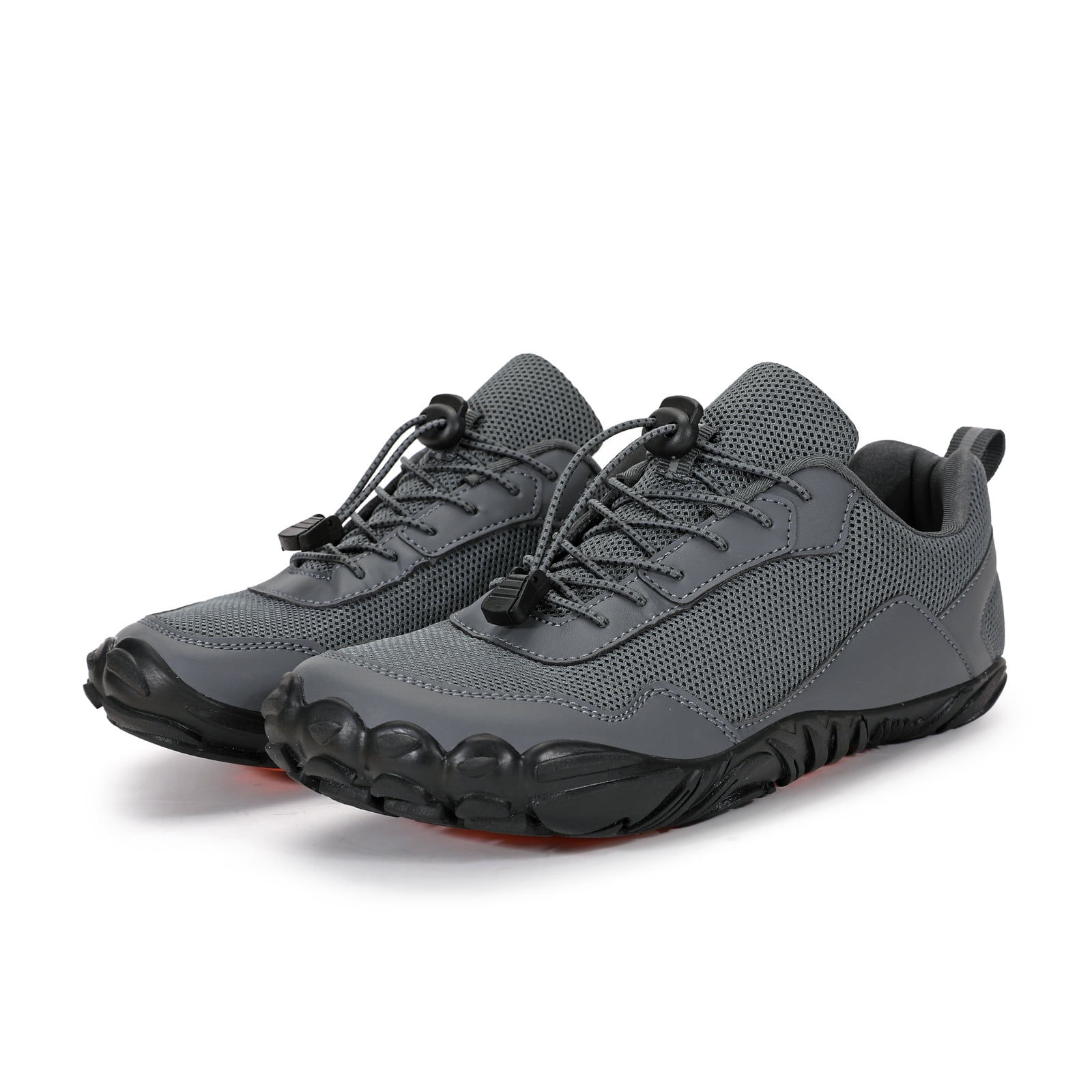Barefoot Water Shoes Mens Trail Runner Wide Toe Box Hiking Shoes Minimalist Zero Drop Sole Quick Dry Water Sports Sneakers Dark Gray 45
