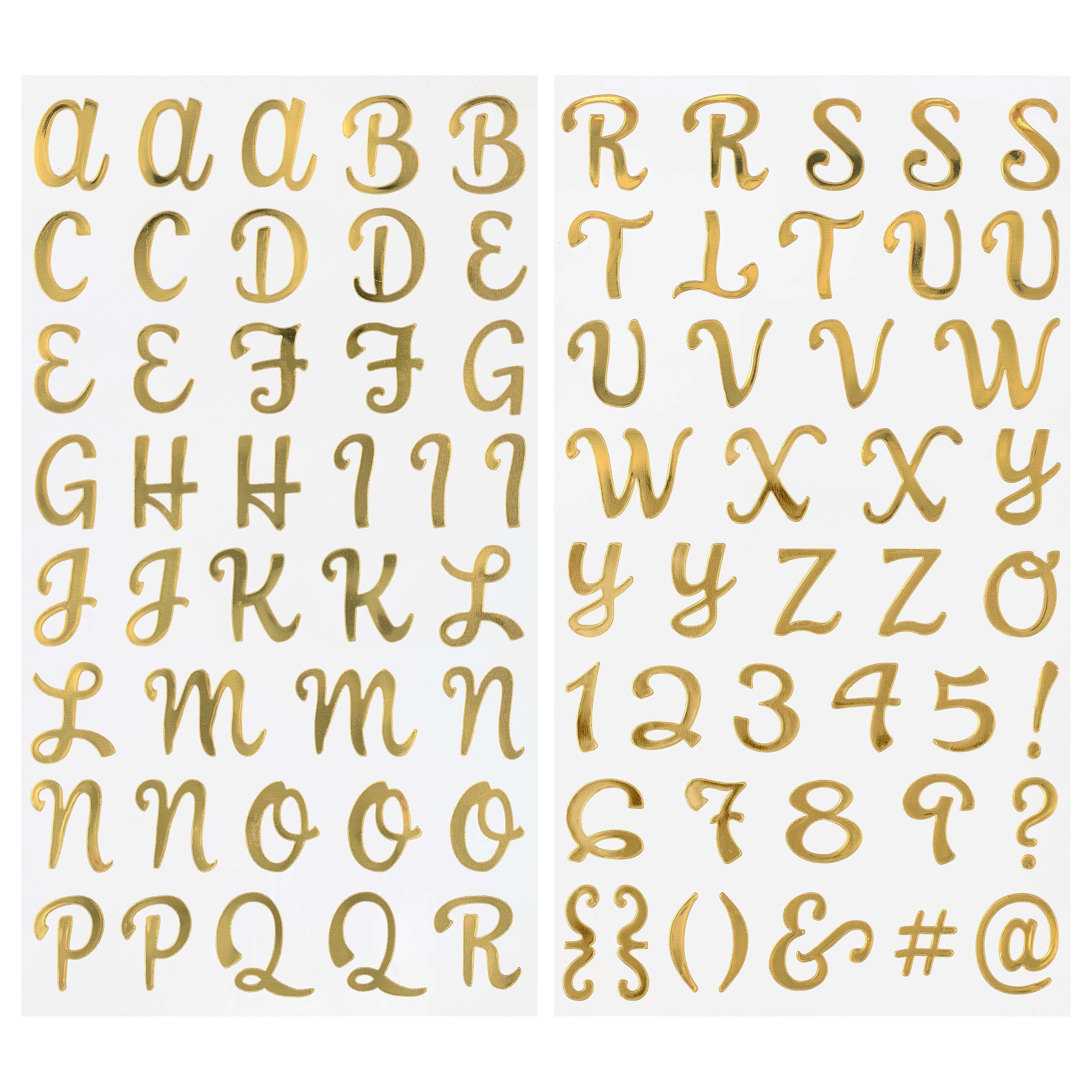 Recollections Gold Foil Alphabet Stickers, 12 Packs: 83 ct. (996 total)