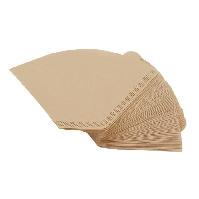 Filtro de café, 100 piezas, papel de filtro de café de 2 a 4 tazas, papel de filtro de café natural, rendimiento de primera categoría