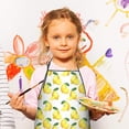 thumbnail image 2 of Yellow Lemon Fruit Slices White Pattern Kids Aprons for Girls and Boys,Adjustable Neck Strap Toddler Aprons for Kids Cooking Baking, 2 of 6