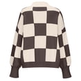thumbnail image 5 of Azrian Clearance Sweater for Women, Long Sleeve Crewneck Knitted Tops Pullover Sweater Women's New Checkered Round Neck Long Sleeved Knitted Sweater, 5 of 6
