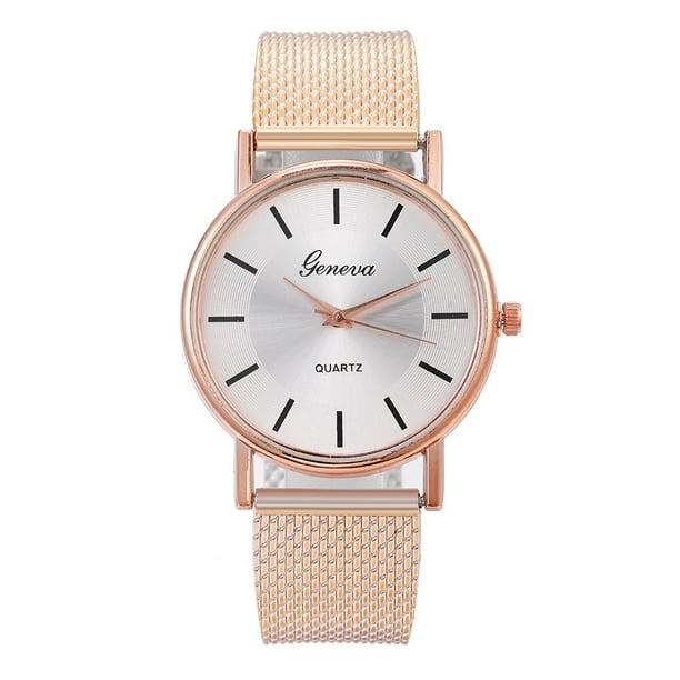 Reloj de cuarzo para mujer, relojes para mujer, reloj de cuarzo para mujer, de alta gama, de cristal azul, reloj de moda distinguido.