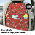 thumbnail image 5 of Naloa Cute Christmas Bunny 2Pcs Anti-Kick Back Seat Cover Kick Mat, Car Seat Protector with 3 Storage Pockets, 5 of 8