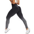 thumbnail image 1 of CROSS1946 Leggings de cintura alta para mujer, pantalones de Yoga sin costuras, mallas de entrenamiento con contorno de sonrisa, mallas de gimnasio con Control de barriga, mallas de Fitness fruncidas, 1 of 5