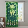 thumbnail image 4 of St. Patrick's Day Sheer Curtains 72 Inches Long, Lucky Shamrock Gnomes Spring Green Light Filering Curtains, Breathable Simi Curtain Privacy Drapes for Living Room Bedroom Window Treatment, 4 of 9