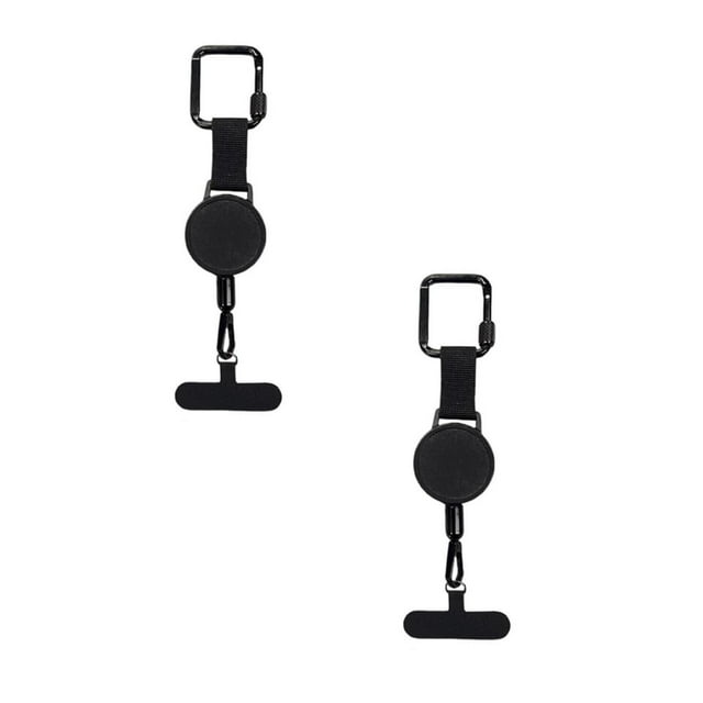 2/1PCS AntiTheft Phone Tether with BeltClip Retractable Steel Line Locking Carabiner Preventive Drops Leash for Travel Hiking CellPhone Lanyard Durable Nylon Tether
