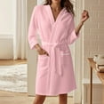 thumbnail image 2 of Women's Lightweight Kimono Robe 3/4 Sleeve Knee Length Bathrobe Soft Comfortable Sleepwear Wear Spa Relaxation Home Wear Sleepshirts for Women Nightgown Comfy Sleepwear, 2 of 4