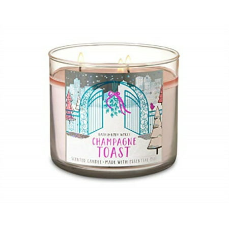Bath and Body Works CHAMPAGNE TOAST 3 Wick Candle 2018 Holiday