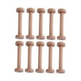 thumbnail image 1 of stanreset 10x Wooden Empty Spools Wooden Spool Arts Wire for Weaving Embroidery Thread Beige Length 96mm, 1 of 6