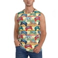 thumbnail image 2 of Fotbe Men's Retro With Joysticks Print Men's Sleeveless Muscle Tank Tops Casual T-Shirts for Gym Workout Beach-X-Large, 2 of 8