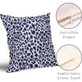 thumbnail image 3 of CheetahThrow Pillow Covers 18X18 Inches Set of 2 Light Blue White Leopard Decorative Pillow Cases Animal Wildlife Pillow Cover Home Decor For Sofa Couch Housewarming Gift Bed Couch Porch Outdoor, 3 of 6