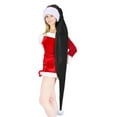 thumbnail image 4 of Christmas Hats for Women,Extra Long Santa Hat With Floppy Earflaps Festive Christmas For Adults Kids Soft Xmas Party Wear, 4 of 5