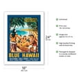 thumbnail image 2 of Blue Hawaii - Elvis Presley - Vintage Film Movie Poster by Mauro Colizzi c.1961 - Bamboo Fine Art 290gsm Paper Print (Unframed) 18x24in, 2 of 4