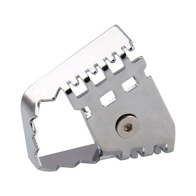 Motorcycle Rear Foot Brake Pedal Brake Peg Pad Extender Brake Extension (Silver)