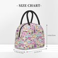 thumbnail image 2 of Easygdp Peace Love and Dove Flower Power Bolsa de Almuerzo Insulada Grande, Forro de Aluminio, Diseño Espacioso, a Prueba de Fugas, Ideal para Trabajo, Picnics, Viajes y Actividades al Aire Libre, 2 of 6