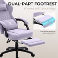 thumbnail image 6 of GOOSEA Ergonomic Gaming Chair with Footrest and Lumbar Support, Breathable Fabric Office Chair with Cooling Gel Seat Pad and Storage Bag, Home Computer Desk Chair, Purple, 6 of 9