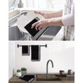 thumbnail image 5 of Black Geometric Kitchen Dish Towels for Drying Dishes Set of 2, Country Farm Traditional Chinese Tile Waffle Weave Microfiber Hand Tea Bathroom Towels Quick Dry & Absorbent Towel 12x12, 5 of 7