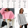 thumbnail image 6 of Womens Vintage Basic Oversized Crewneck Long Sleeve Solid Tunic Sweatshirts Pullover Tops, 6 of 8