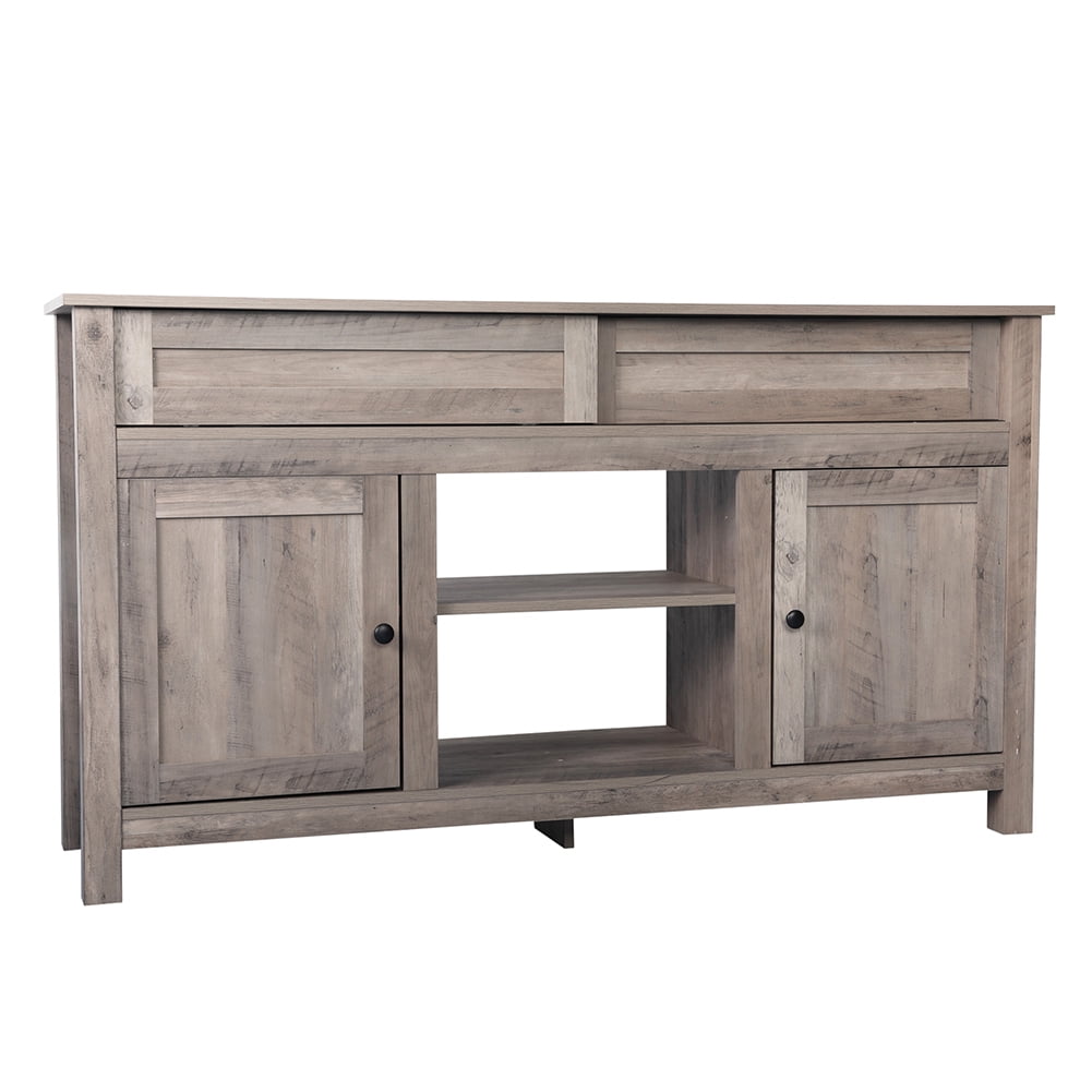 Kepooman SOLID WOOD Universal TV Media Stand, 58 Inches Wide, Transitional, Living Room Entertainment Center, Storage Cabinet & Shelves, Black Kepooman SOLID WOOD Universal TV Media Stand, 58 Inches Wide, Transitional, Living Room Entertainment Center, Storage Cabinet & Shelves, Black